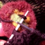 Attaching the felted flower